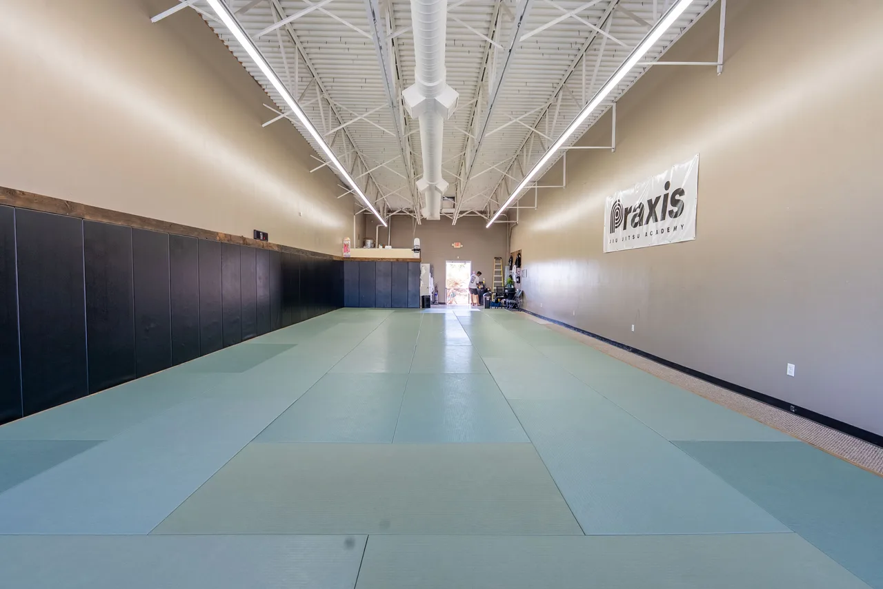 The mat room at Praxis Jiu Jitsu Academy